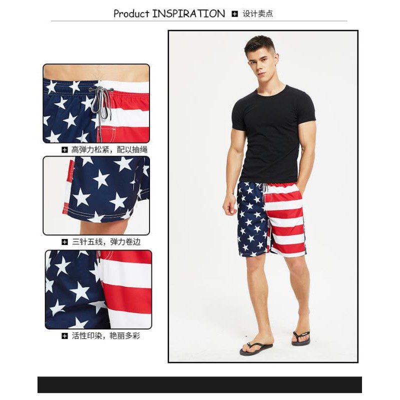 Quần Đi Biển In Hình Cờ Mỹ Chất Liệu Nhanh Khô Thời Trang 2020 | BigBuy360 - bigbuy360.vn