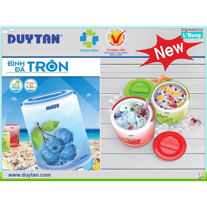 Bình đá tròn Matsu Duy Tân - 4/5/6/7 lít (Giữ lạnh 36 giờ)