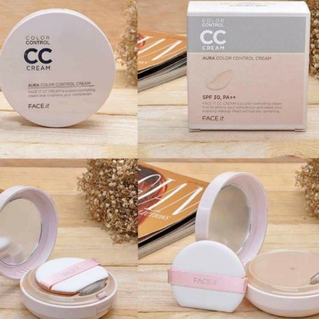 Kem trang điểm CC Cream Face it Aura Color Control Cream.