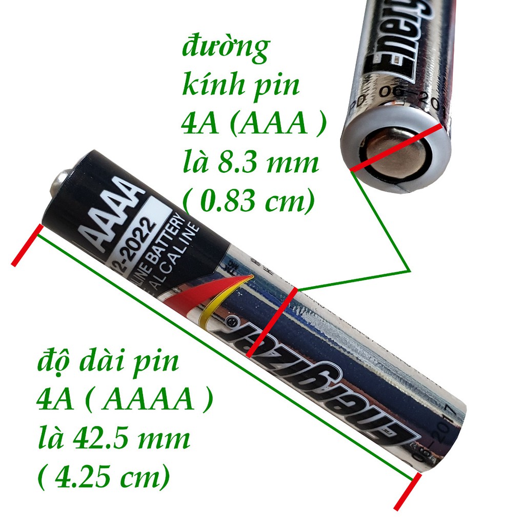 Vĩ 2 viên pin AAAA ( 4A) Energizer Alkaline 1.5V