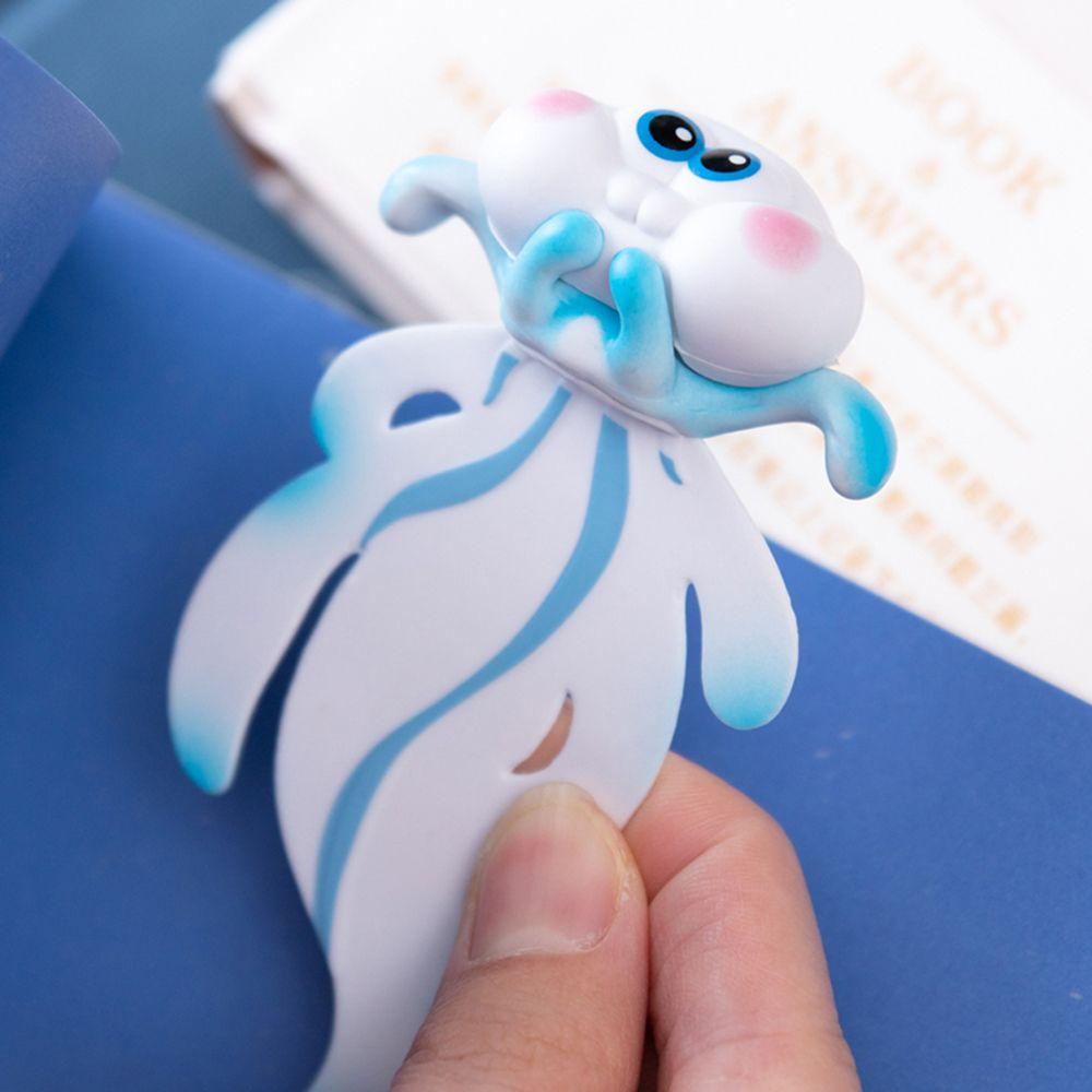 FAY Thẻ Đánh Dấu Trang Sách Hình Cá Heo / Sứa Biển 3D