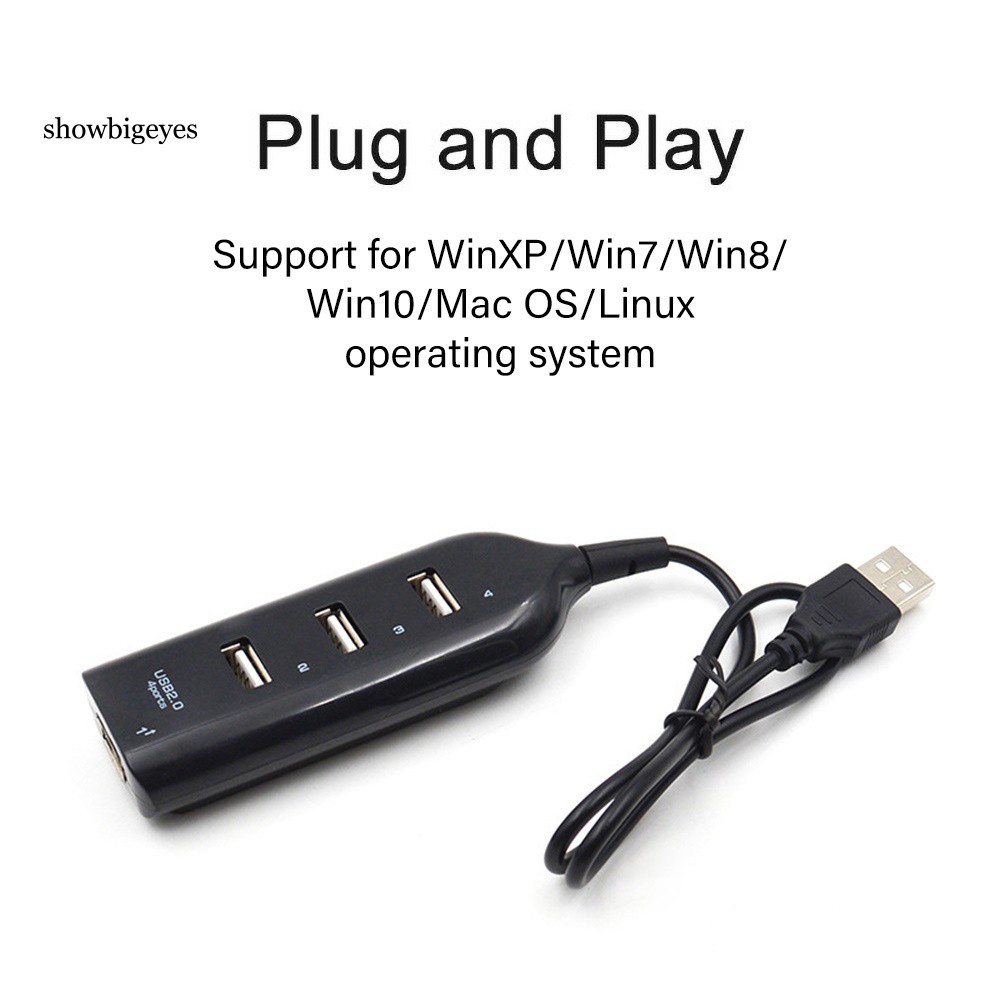 Bộ Chia 4 Cổng USB 2.0 Tốc Độ Cao Cho PC Laptop