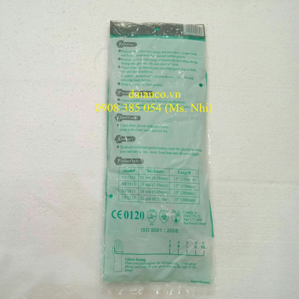 GĂNG TAY CHỊU DẦU BẢO VỆ TAY NF1513- HÀNG SẴN, HÌNH THẬT