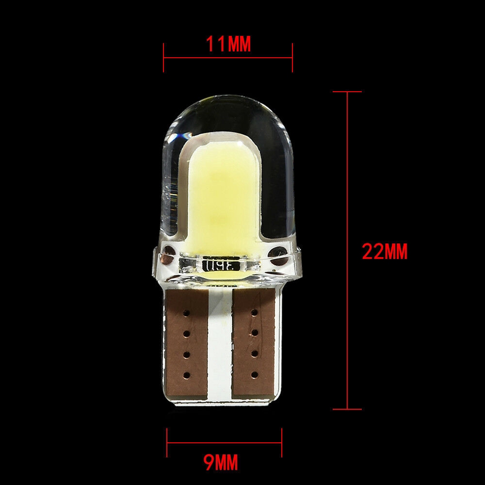 Bộ 10 bóng đèn soi biển số xe T10 194 168 W5W COB 4 SMD LED CANBUS