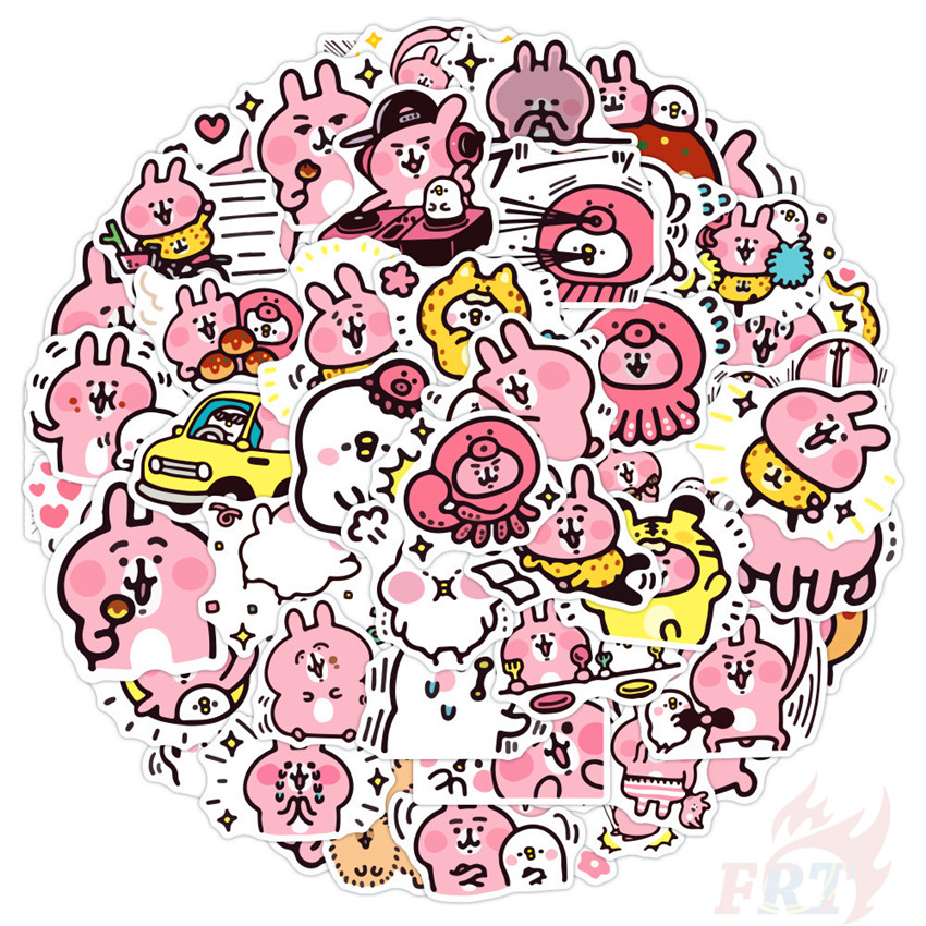 50Pcs/Set ❉ Piske & Usagi - Kanahei Stickers ❉ Cartoon Character Anime DIY Fashion Mixed Waterproof Doodle Decals Stickers