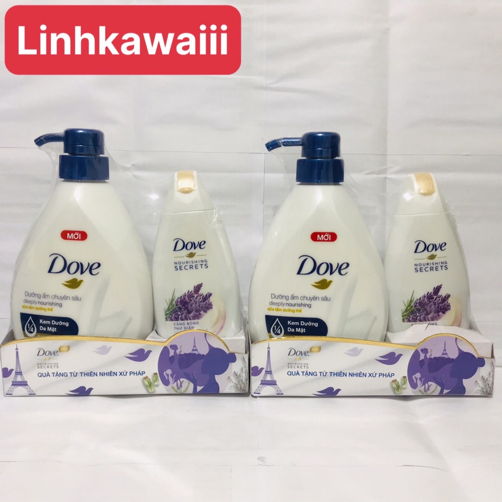 DOVE sữa tắm dưỡng ẩm chuyên sâu 530g+ tặng kèm sữa tắm Dove 120g