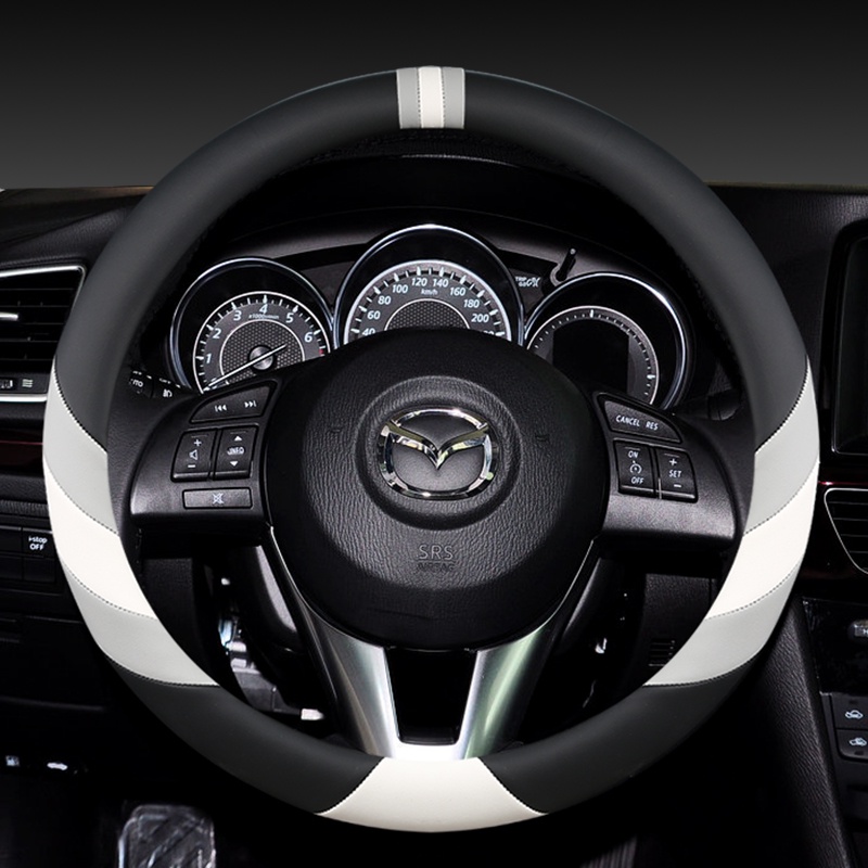 Bao Da Bọc Vô Lăng Xe Hơi Chống Trượt Cho Mazda 2 Mazda 3 Atenza AXELA BT-50 CX5 CX7 CX3 CX9 CX30 38cm