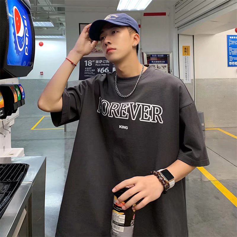 Áo Thun Tay Ngắn Dáng Rộng In Chữ Phong Cách Hip Hop Thời Trang Mùa Hè Cho Nam Và Nữ