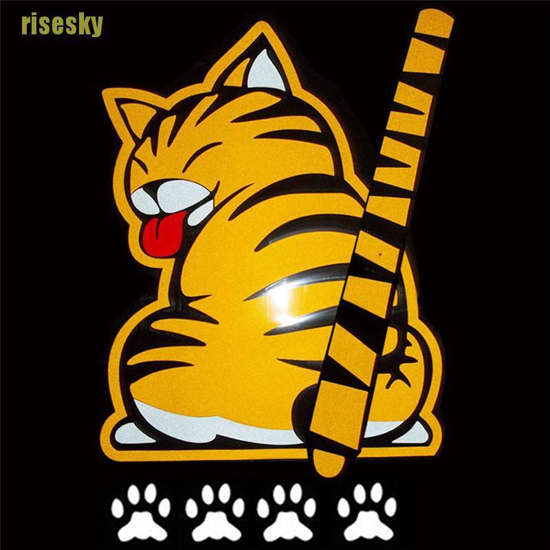 Sticker Dán Trang Trí Xe Hơi Hình Mèo Kitty Dễ Thương