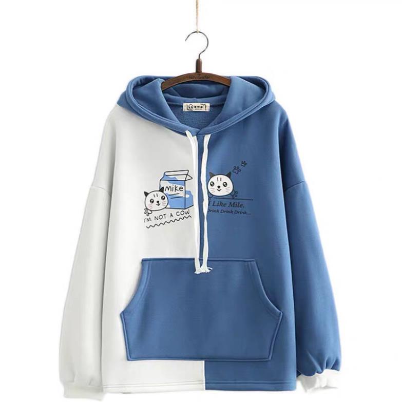 ÁO HOODIE NÓN CHUI TRÙM ĐẦU NỮ MÀU XANH NGỌC BÍCH CHẤT VẢI NỈ POLY HÀNG FREESIZE 1 CỠ FORM DÁNG RỘNG DƯỚI 65KG MẶC VỪA