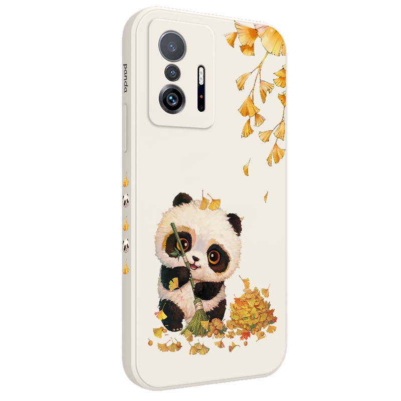 Bao Da Điện Thoại Hình Gấu Trúc Hoạt Hình Cho xiaomi mi 13t 12t 11t 10t pro lite mi 9t pro Ốp