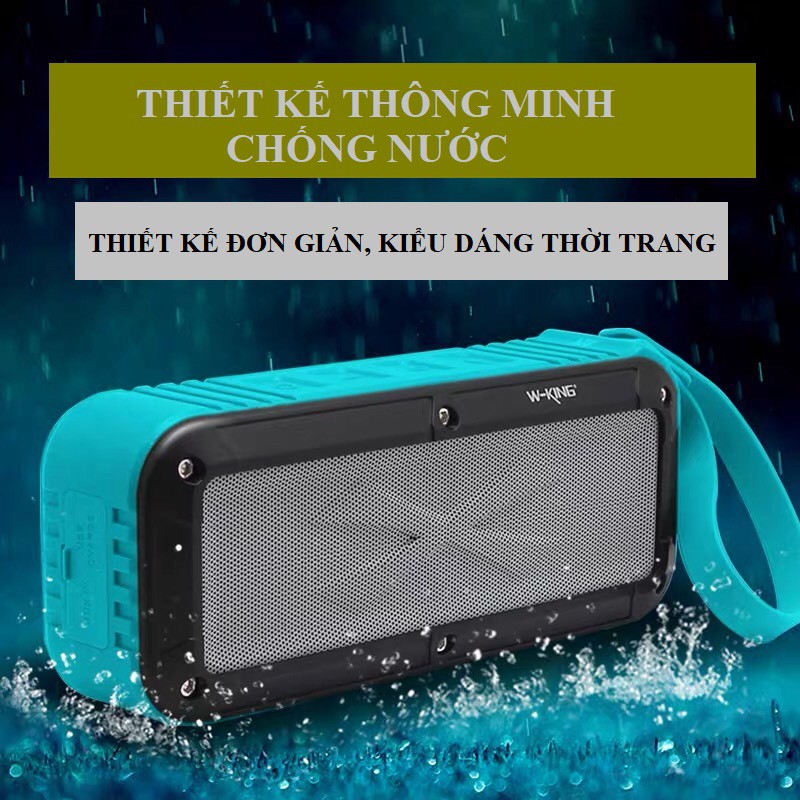 Loa di động Bluetooth thể thao kháng nước kháng bụi IPx6 chính hãng W-King S20