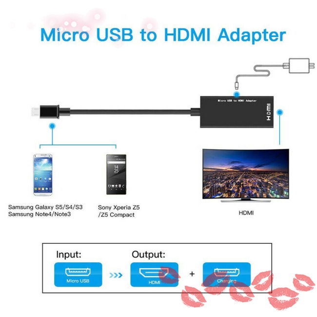 Cáp Chuyển Đổi Cổng Micro Usb Sang Hdmi Cho Điện Thoại