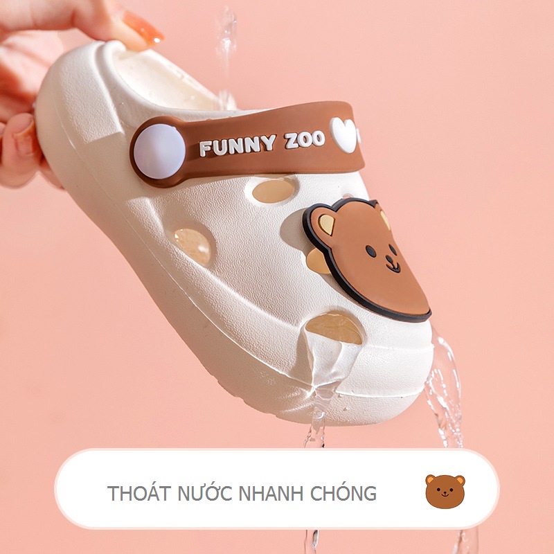 Dép sục crocs cho bé trai bé gái siêu nhẹ chống trượt