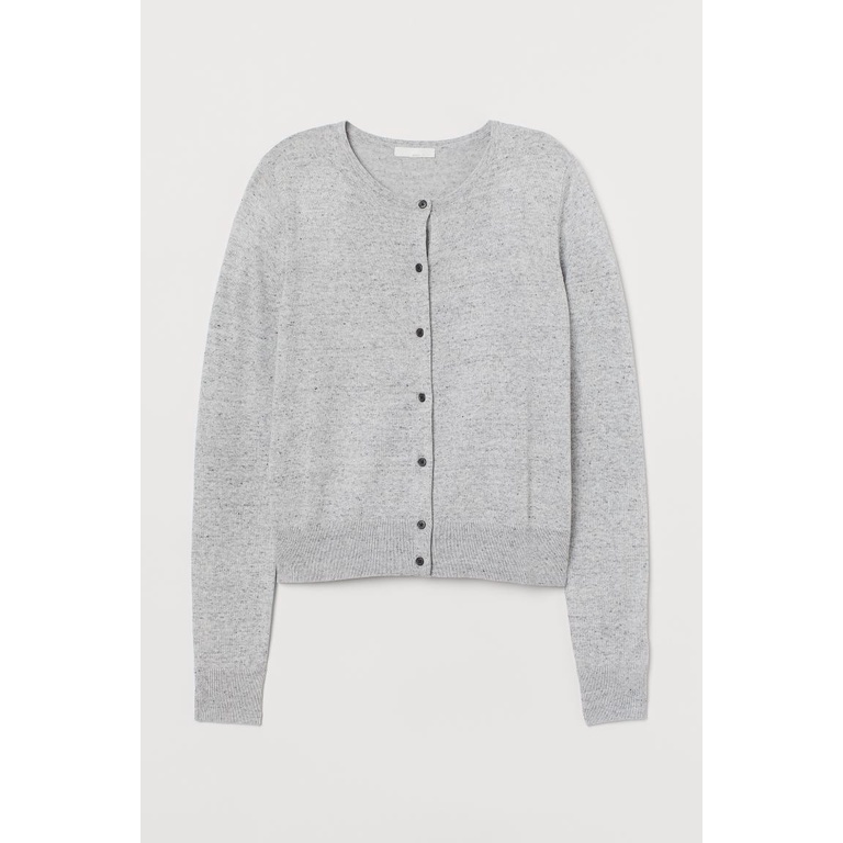 Áo len nữ cardigan đen HM H&M sz XS_hàng chính hãng authentic