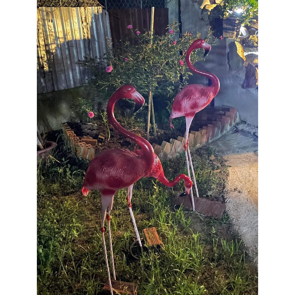 BỘ 3  HỒNG HẠC DECOR TRANG TRÍ SÂN VƯỜN HOMESTAY, HỒ CÁ TIỂU CẢNH