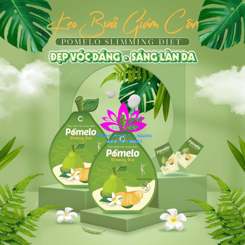 Kẹo bưởi giảm Cân( 1Túi 10 viên )Đẹp Dáng Sáng Da CI ORGANIC
