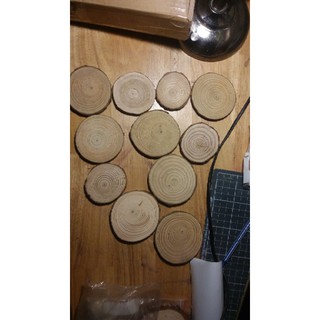 Miếng gỗ vân tròn phụ kiện decor chụp ảnh