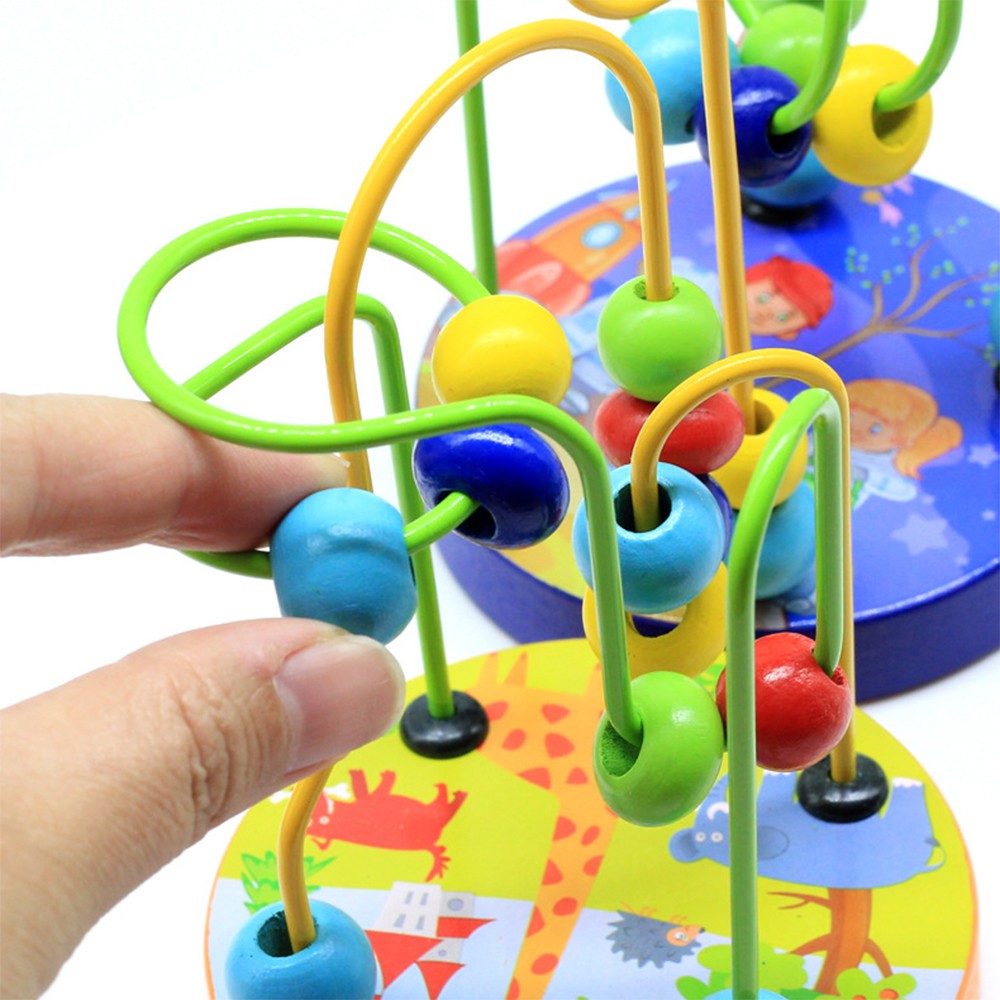 Đồ Chơi Luồn Hạt Mini Gỗ Cho Bé Luyện Khéo Tay Kiên Nhẫn - Giáo Dục Sớm, Giáo Cụ Montessori