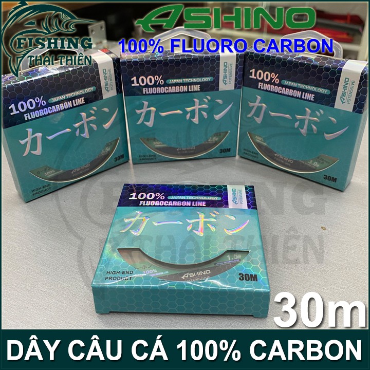 Dây Câu, Cước Câu Cá 100% Fluoro Carbon Ashino cuộn dài 30m