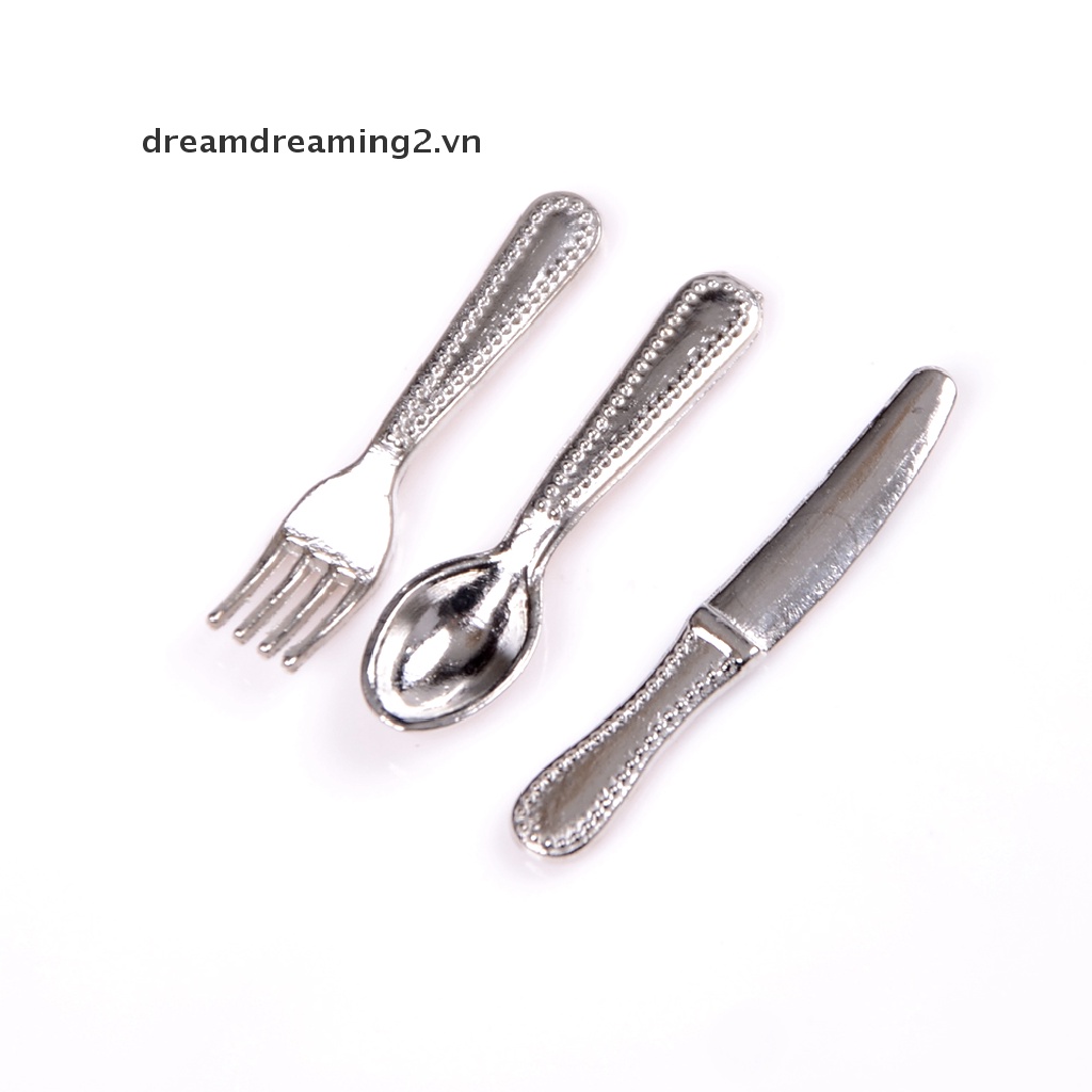 Bộ 12 Dao Và Nĩa mini Trang Trí Nhà Búp Bê