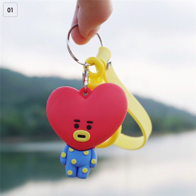 Set móc khoá cao su nguyên khối BT21 sịn sò