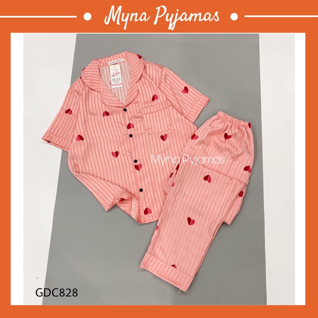 Bộ Pyjama, Bộ mặc nhà Lụa Gấm Cao Cấp Áo Cộc Quần Dài, Hàng có size, Ảnh chụp thật | BigBuy360 - bigbuy360.vn