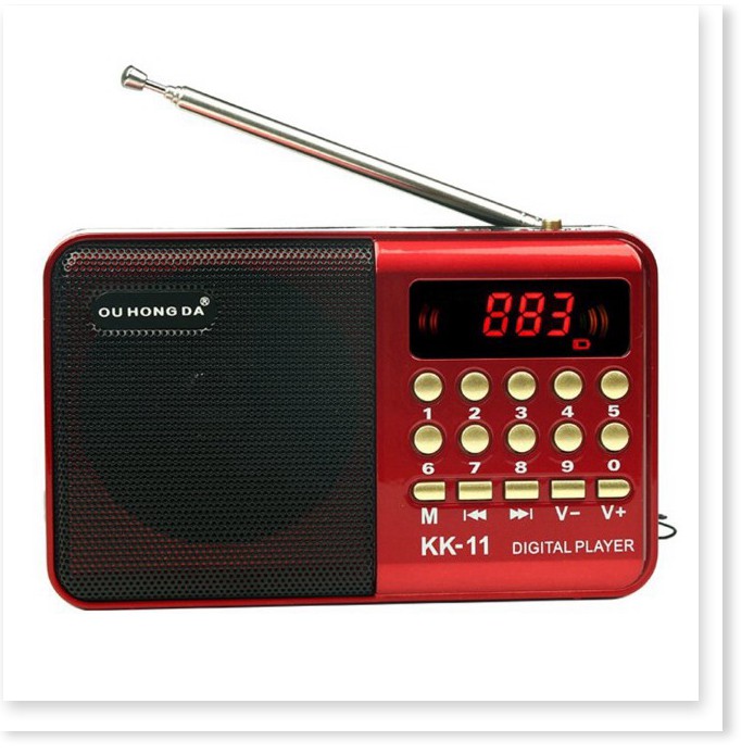 ĐÀI RADIO FM NGHE NHẠC QUA USB VÀ THẺ NHỚ, NGHE KINH PHẬT KK11 ÂM THANH TRUNG THỰC