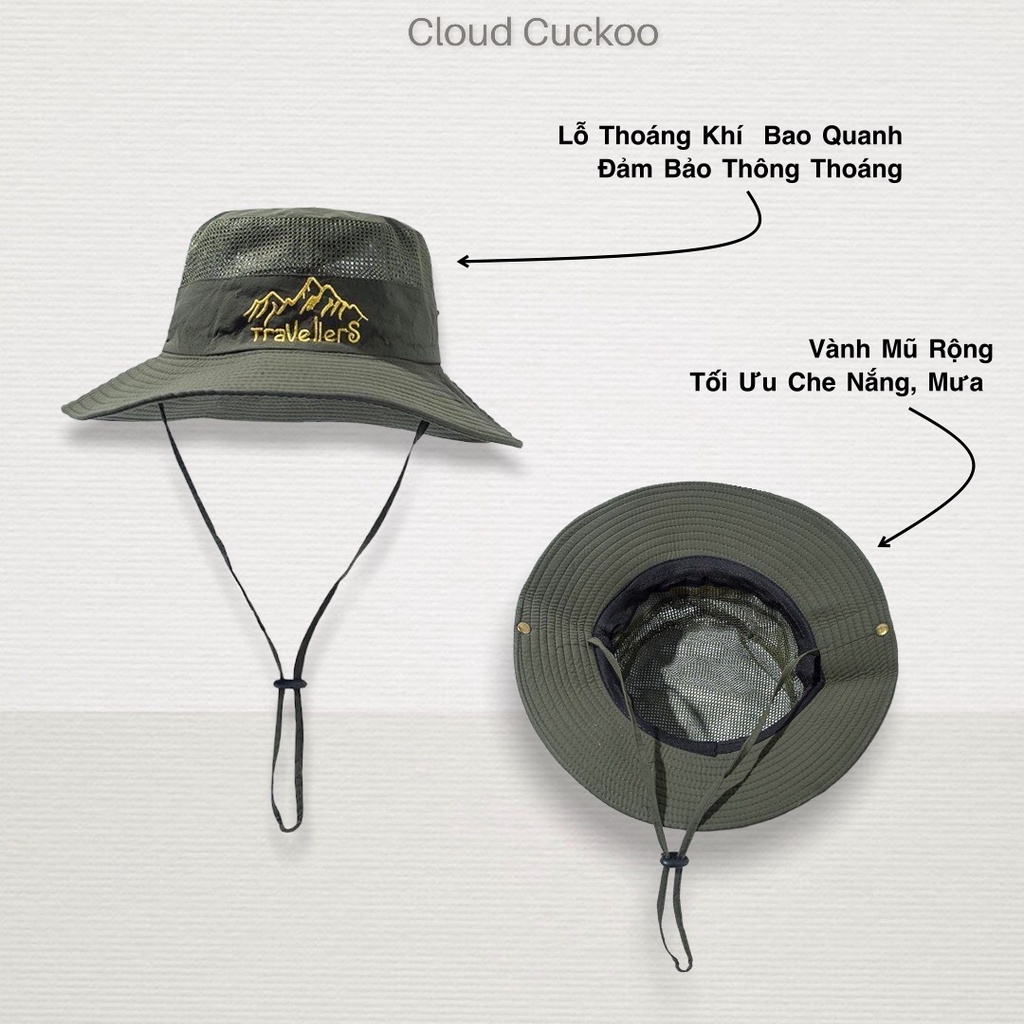 Mũ Bucket Ngư Dân Có Dây Đeo Phù Hợp Che Nắng Mưa Hay Đi Dã Ngoại Camping Cắm Trại- Mã Số: MBK8173