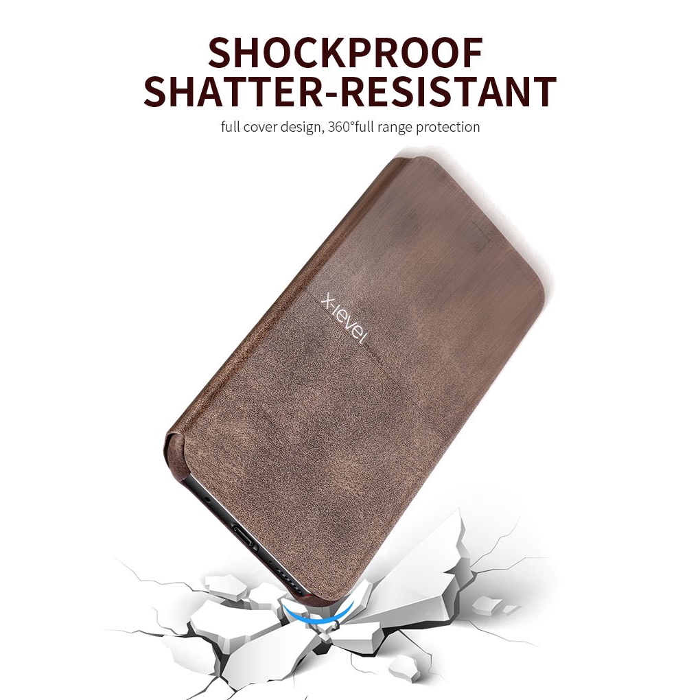 Bao da điện thoại nắp lật màu trơn cho iPhone 6/6s/6p/6sp/7/7p/8/8p/X | BigBuy360 - bigbuy360.vn