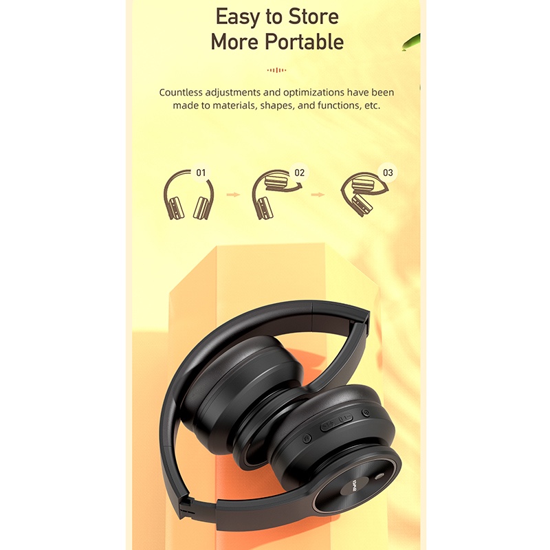 Tai Nghe Bluetooth AWEI A996BL Không Dây Gấp Gọn Được Trong Vòng 16 Giờ Kèm Mic