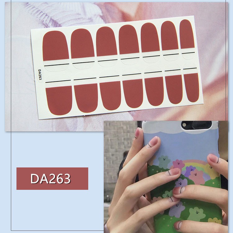 Nail sticker 14 miếng dán móng tay trang trí 3D DA261-DA280 xinh xắn chống thấm nước