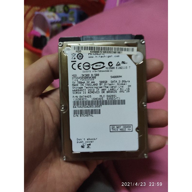 Hdd laptop 500gb hitachi