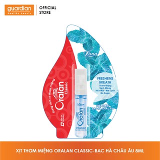 Xịt Thơm Miệng Lana Oralan Oxy Bạc Hà Lạnh (8ml)