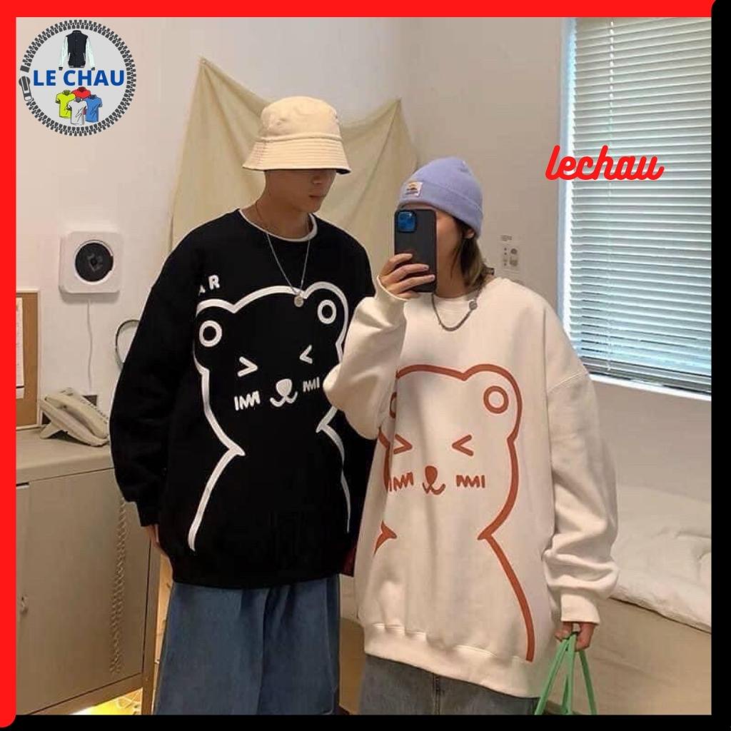 Áo sweater unisex form rộng ulzzang hottrend BEAR AKN25 LECHAU street style nam nữ chất nỉ ngoại mềm mỉn xịn rẻ đẹp | WebRaoVat - webraovat.net.vn