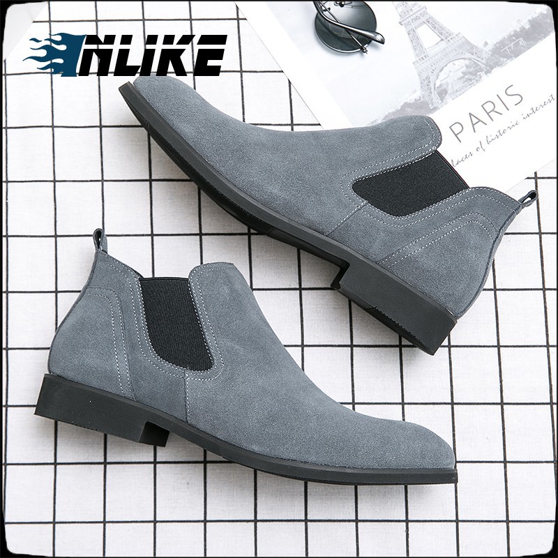 Giày Boot Nam Da Lộn Thời Trang