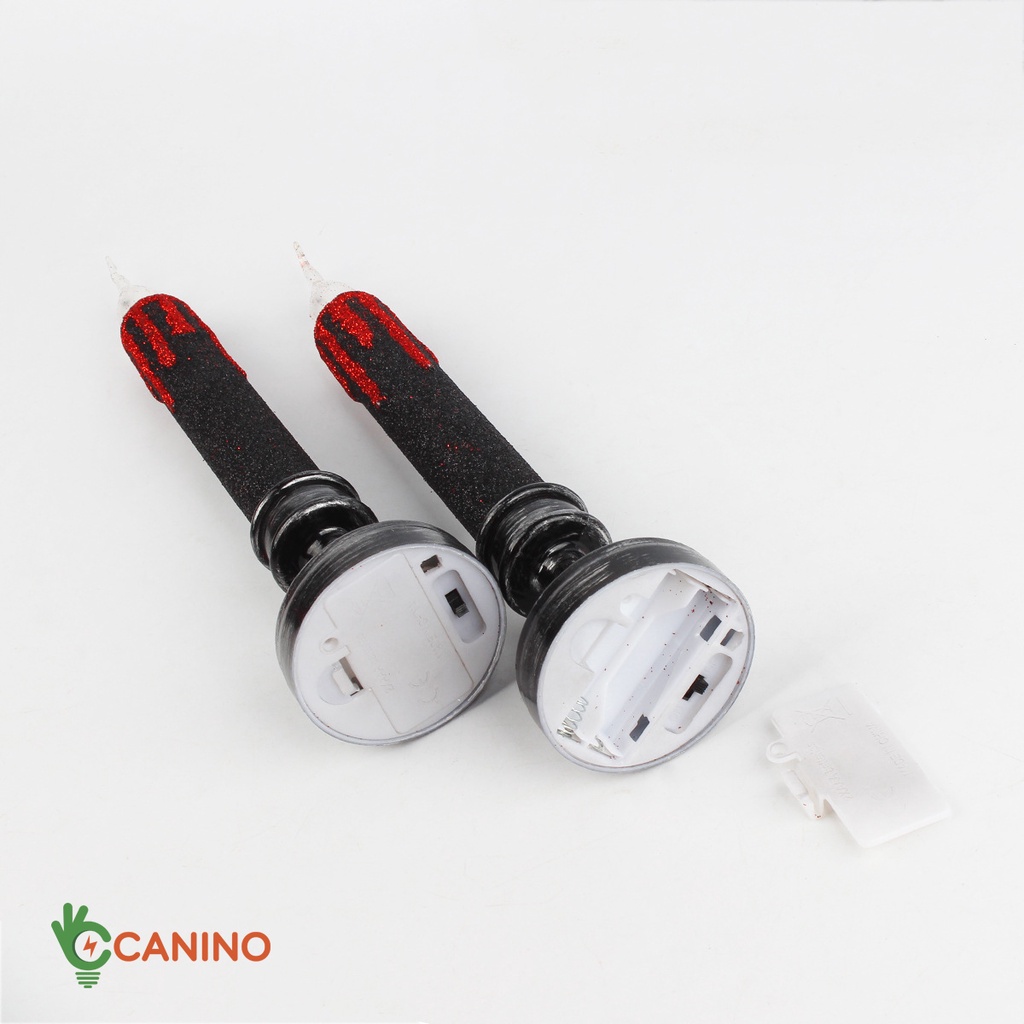 🍀🍀🍀 Combo 2 Nến điện tử Halloween đèn Led ánh sáng vàng nhấp nháy sơn nhũ siêu đẹp mắt