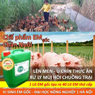 Chế phẩm sinh học EM gốc dùng cho Chăn Nuôi - Lên men ủ chín thức ăn - Xử lý mùi hôi chuồng trại - Vỗ béo gia súc gia ầm