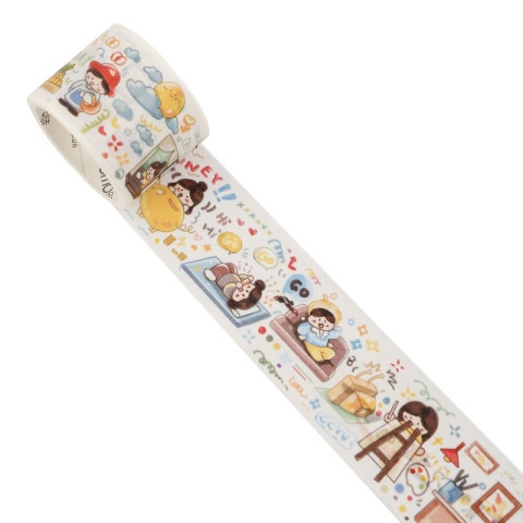 Băng keo Washi tape hoạt hình dễ thương - 3,5x35cm
