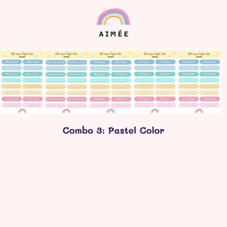 Combo 5 Sticker Tấm Đề Mục Văn Học ( Không cắt sẵn) | AIMÉE