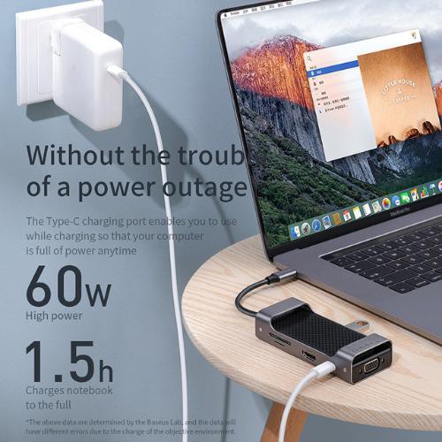 Bộ HUB Tỏa Nhiệt 7 Trong 1 Với Đầu Vào Tye C Truyền Tải Dữ Liệu Nhanh Chóng Cho Macbook Huawei Mate 20 Pro Samsung S9 10 | BigBuy360 - bigbuy360.vn
