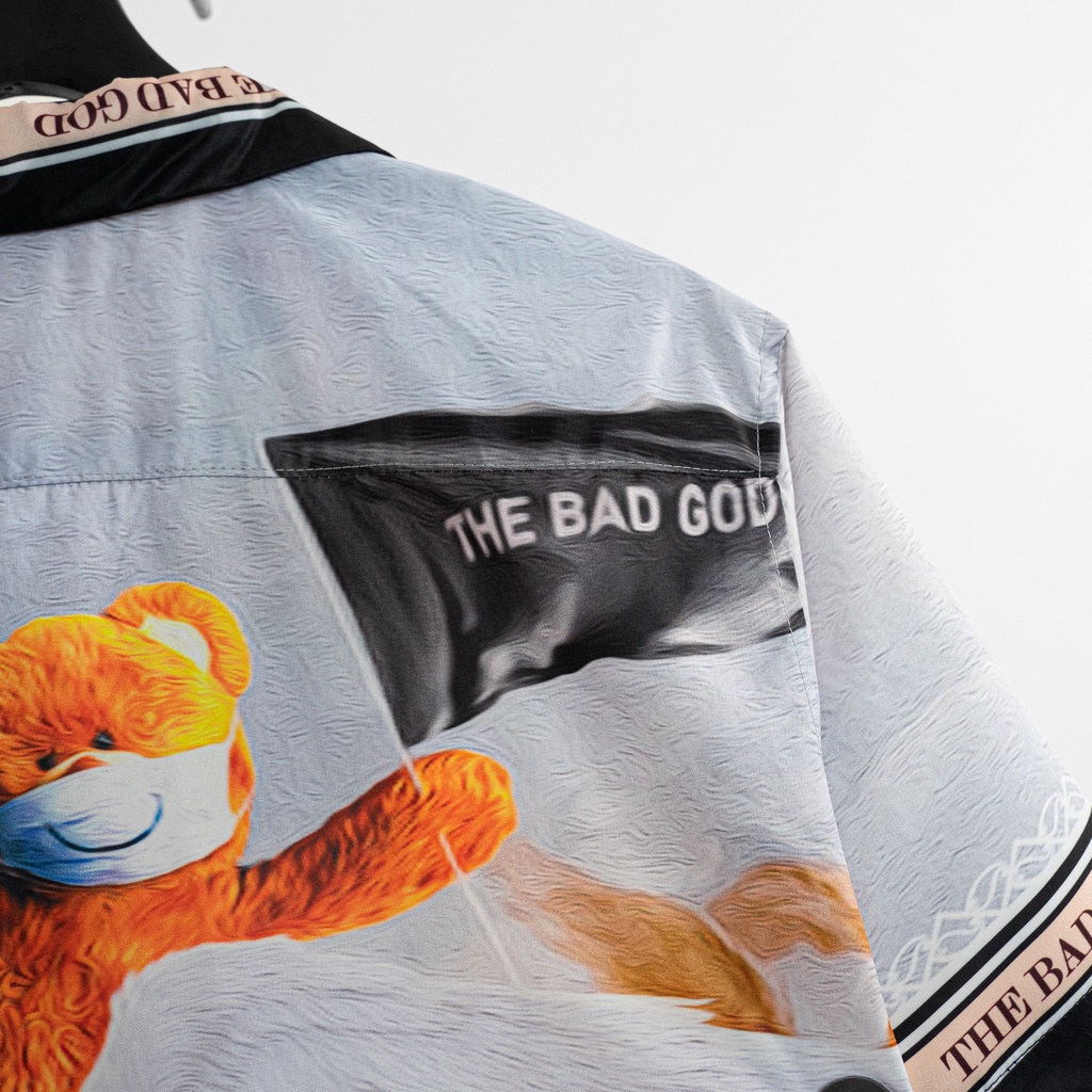 Áo sơ mi The Bad God White Horse cuban shirt