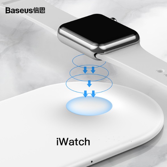 Sạc không dây 2in1 Baseus cho Apple Watch Iphone và Android