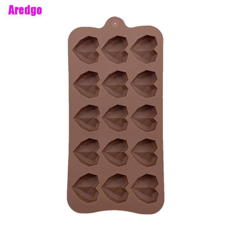 Khuôn Silicone Làm Bánh Kẹo Hình Trái Tim 15 Ngăn