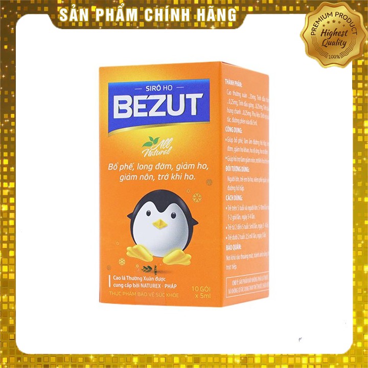 ✅ (Hàng Chính Hãng)_Siro Ho Bezut "Làm ấm đường hô hấp,làm giảm nôn, ói, nấc ở trẻ em"