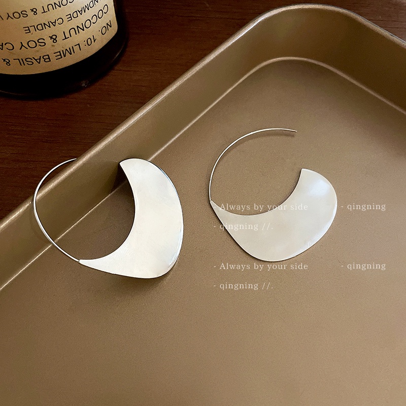 DREJEW Khuyên tai dạng móc hình nón mặt trời bằng thép titanium phong cách Hàn Quốc cá tính đơn giản dành cho nữ