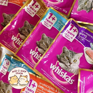 Pate mèo - WHISKAS PATE GÓI 85g (MÈO LỚN-MÈO CON)