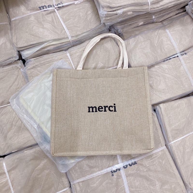 Túi cói Merci size 35cm