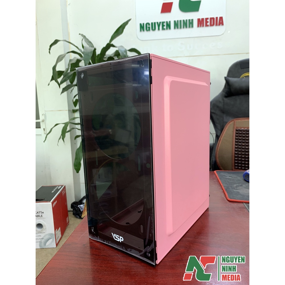 Vỏ Case Mini VSP V212 Pink  2 Mặt Kính Cường Lực - Hàng Chính Hãng