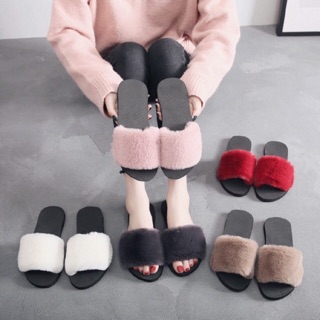 Dép lông thỏ mềm mịn